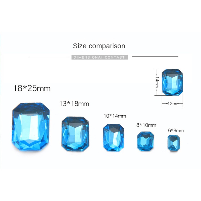 Hạt Đá Pha Lê Trang Trí Móng Thời Trang 4 * 6mm 6 * 8mm