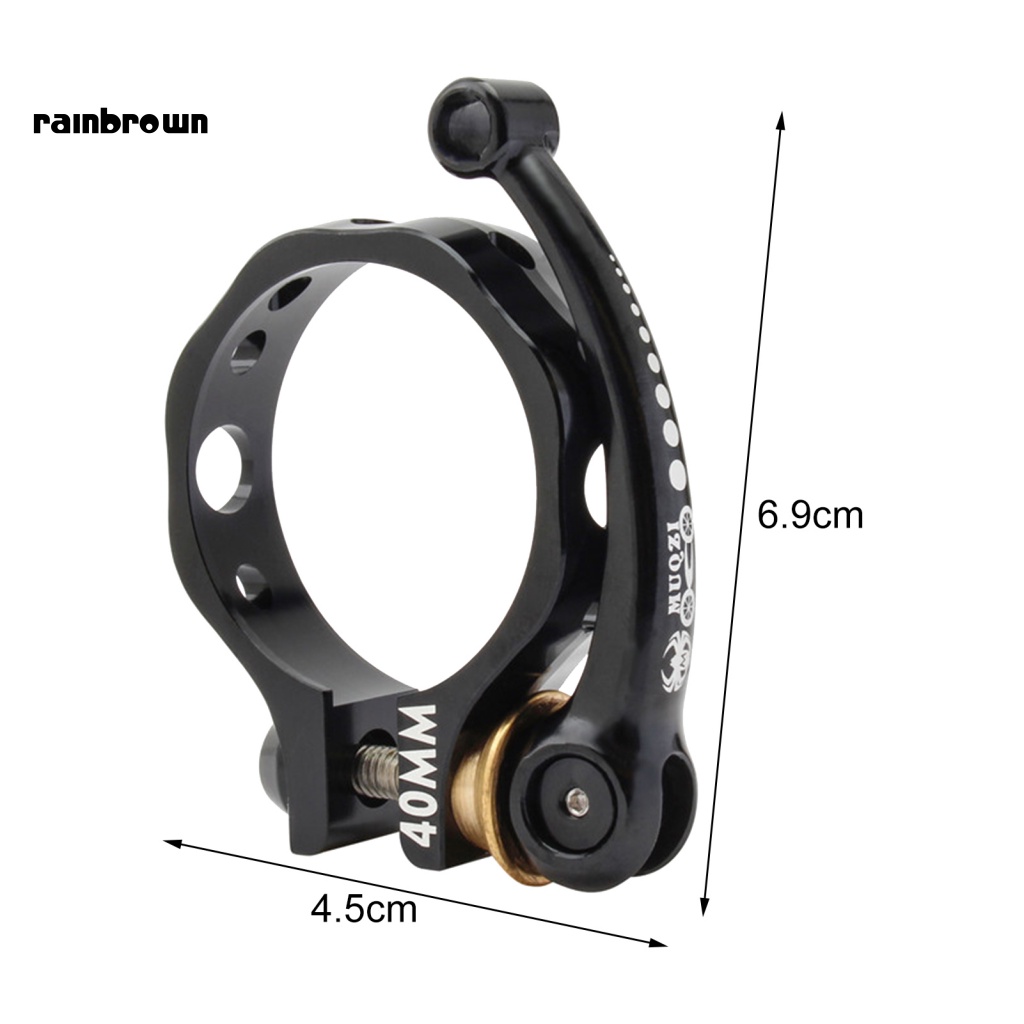 &lt; Rainbrown &gt; Kẹp Ống Yên Xe Đạp Màu Trơn Tháo Lắp Nhanh Dùng Khi Đi Du Lịch