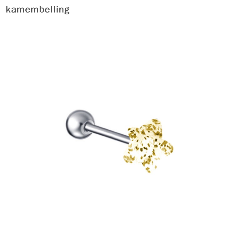 Kamembelling 1 Khuyên Xỏ Cơ Thể Bằng Kim Loại Hình Quả Bóng Goth Thời Trang