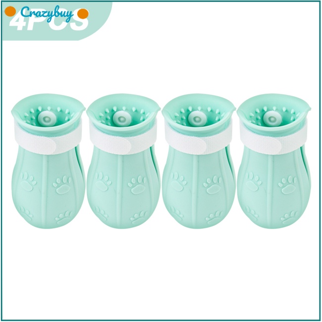 Cr Set 4 Vỏ Bọc Chân Mèo Bằng Silicon Chống Trượt Chống Cào Có Thể Điều Chỉnh