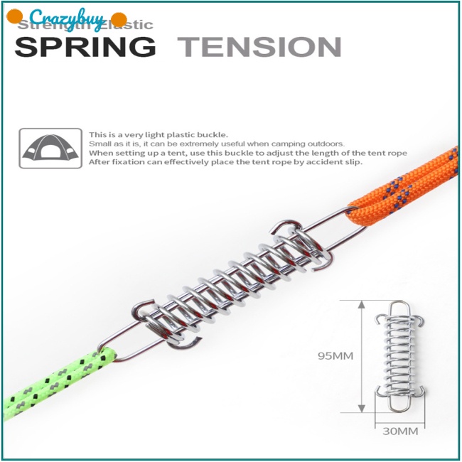 Cr Móc Khóa Dây Lều Cắm Trại Bằng Thép Không Gỉ