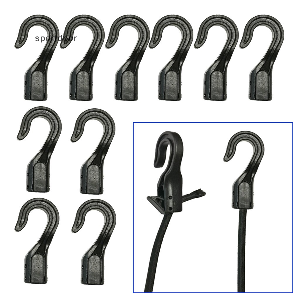 [sportoutdoor] Set 10 Móc Khóa Dây Thừng Dạng Mở Cho Thuyền Kayak Xe Máy Cắm Trại [out]