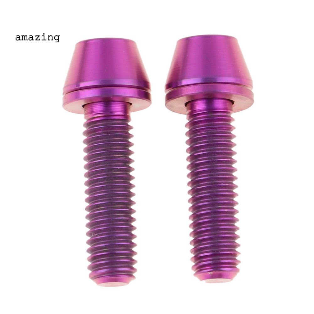 Bộ 2 Ốc Vít Bằng Hợp Kim Titan Kèm Vòng Đệm Chuyên Dụng Cho Xe Đạp Leo Núi