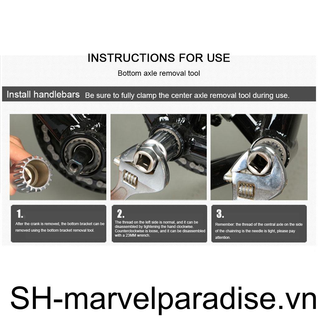 Dụng Cụ Tháo Gỡ Trục Khuỷu Xe Đạp Bằng Kim Loại Tiện Dụng