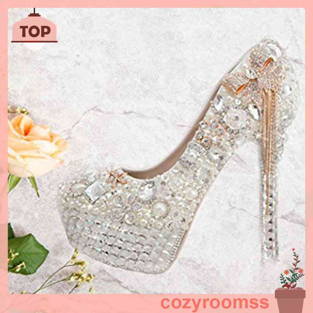 Dây Xích 2 Vòng Màu Bạc x 1 yard SS16 Trong Suốt Đính Đá Thời Trang Cho Nữ SS16