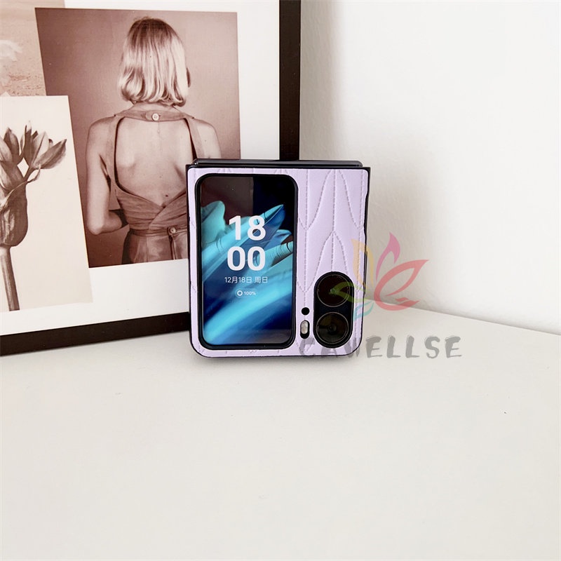 Ốp Điện Thoại Da Cừu Nắp Lật Chống Sốc Dập Nổi Sang Trọng Thời Trang Hàn Quốc Cho OPPO Find N2