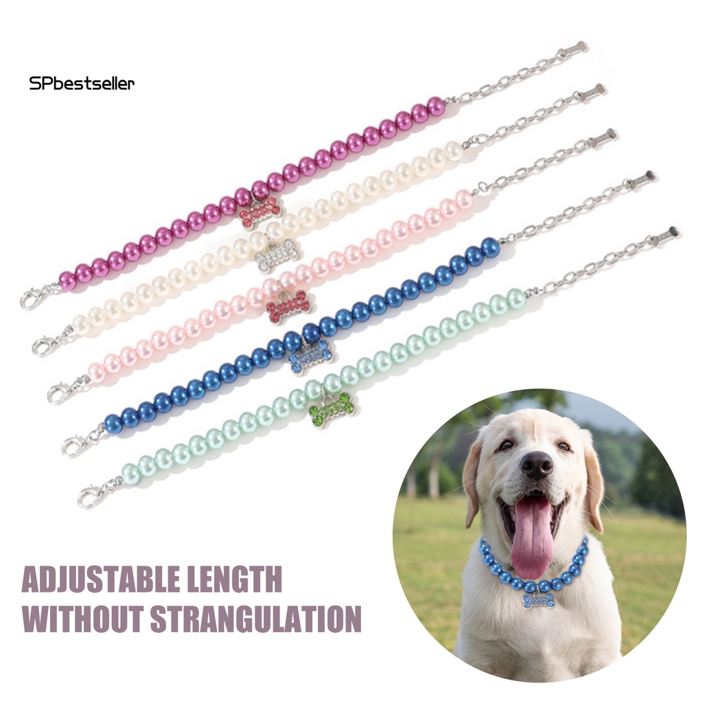 Vòng Cổ Ngọc Trai Nhỏ Bằng Nhựa Thân Thiện Với Môi Trường Cho Cún Cưng