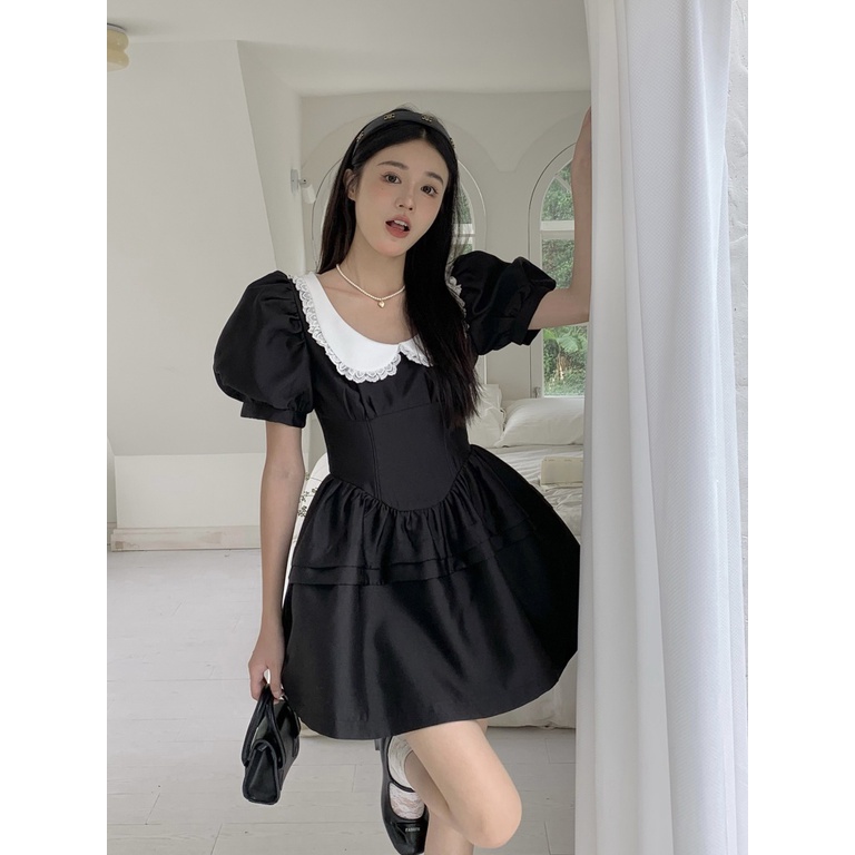 Hàng Mới Về Đầm Cổ Tròn Tay Phồng Ngọt Ngào Thời Trang Cho Nữ