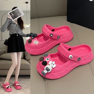 Mr. giày thể thao phong cách năng động trẻ trung [giày crocs đục lỗ thoáng khí đế dày eva hình sesame street mùa hè đi biển cho nữ