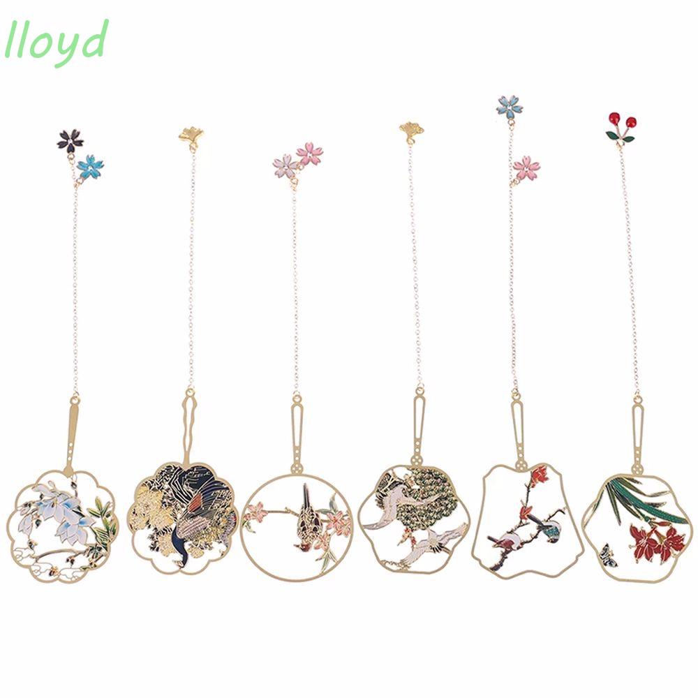 Lloyd Đánh Dấu Trang Sách Bằng Kim Loại Đồng Thau Cổ Điển Phối Tua Rua Hỗ Trợ Đọc Sách