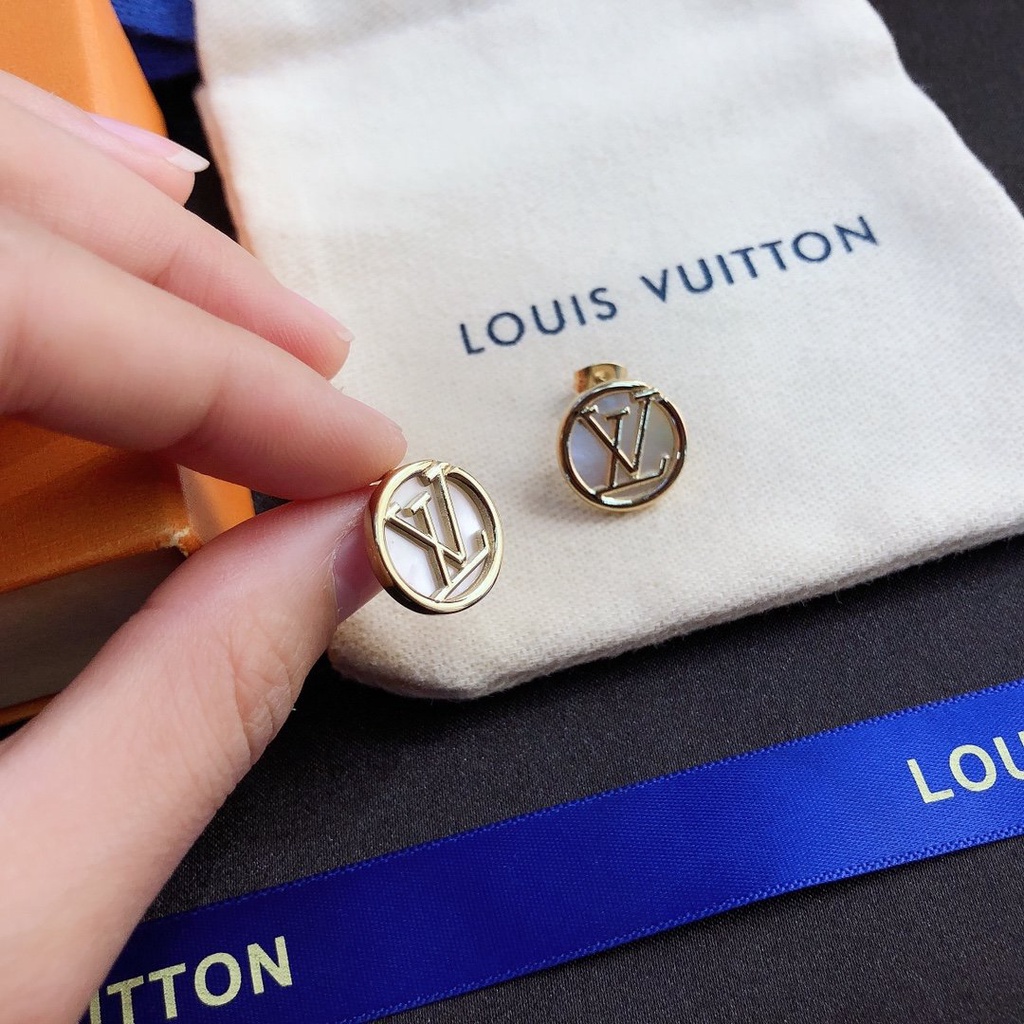 LOUIS VUITTON Bông Tai LV Bằng Thép Titan Thời Trang Cho Nữ