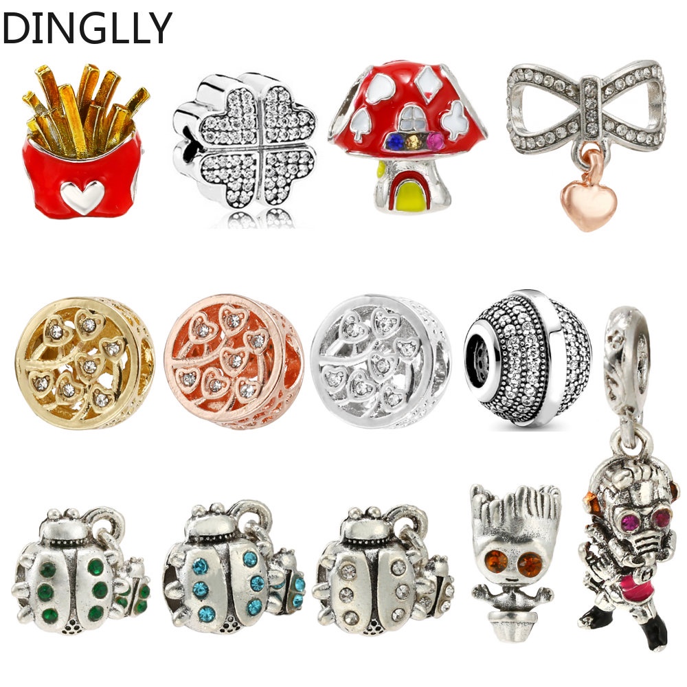 Mặt Dây Chuyền Hình Bọ Rùa / Khoai Tây Chiên / Nấm Phong Cách Steampunk Diy