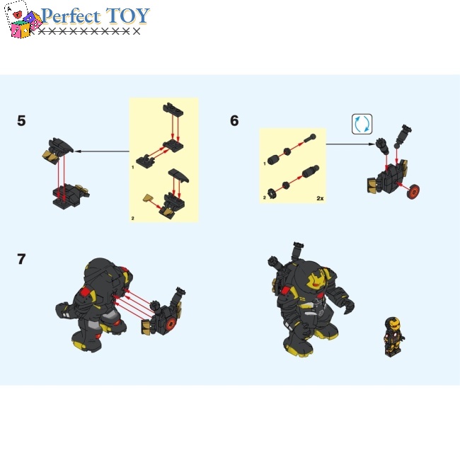 Mô Hình Lego Nhân Vật Siêu Anh Hùng Hulkbuster 44