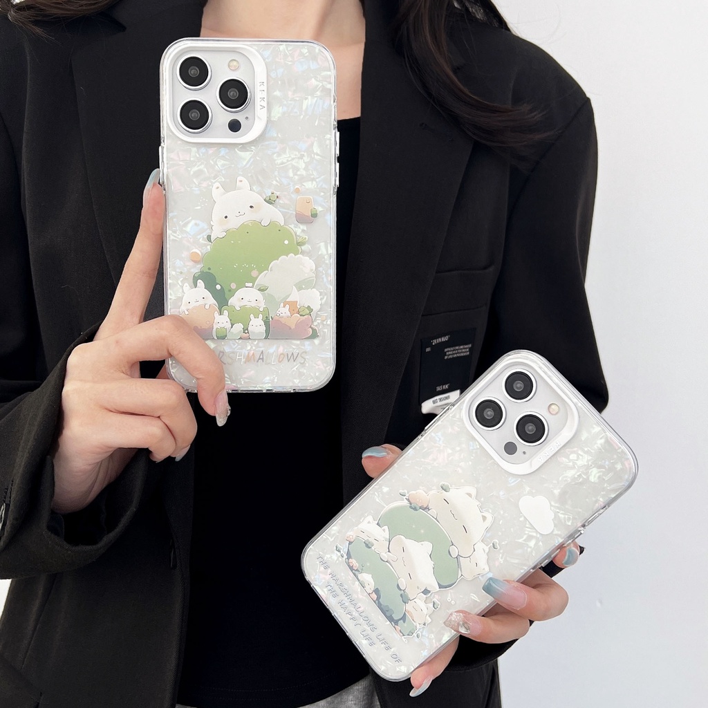 Ốp Điện Thoại TPU Silicon Mềm Trong Suốt Chống Sốc Phối Kim Tuyến Hoạt Hình Cho iPhone 13 12 PRO MAX 14 Plus