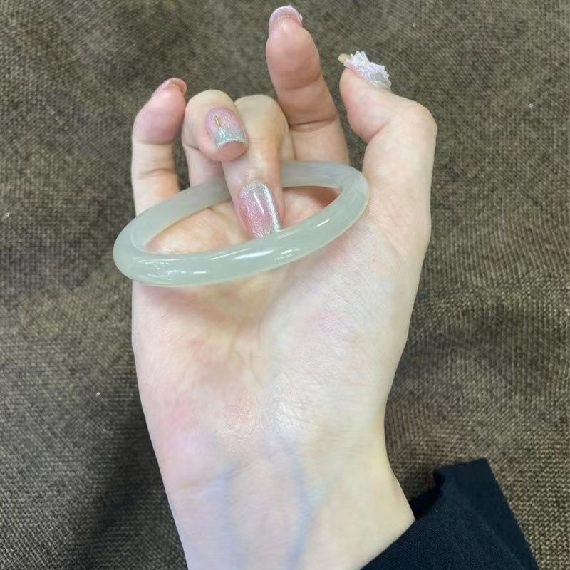 Vòng Tay Hạt Băng Tự Nhiên Hetian Qingbai Qingshui Hàng Chính Hãng Cho Nữ