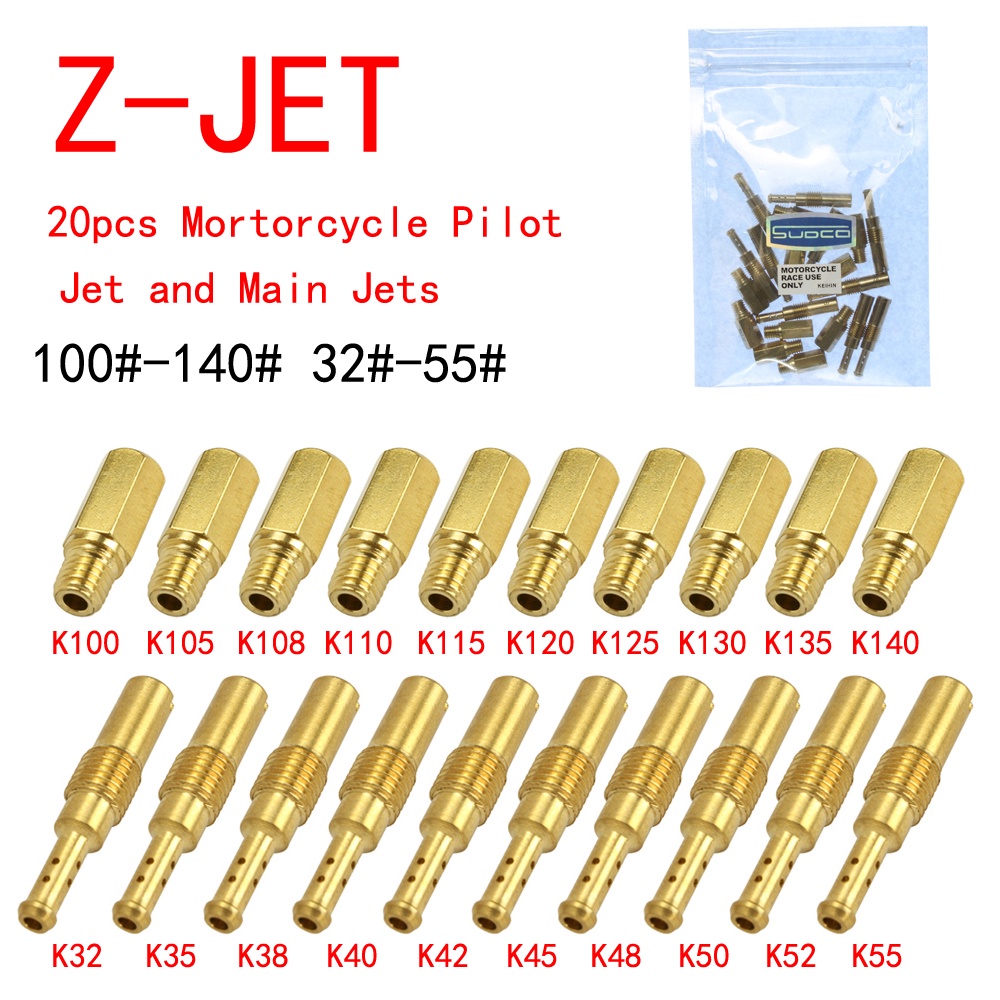 Set 20 Vòi Phun Chính Dành Cho Bộ Chế Hòa Khí PWK PE NSR PWM OKO CVK
