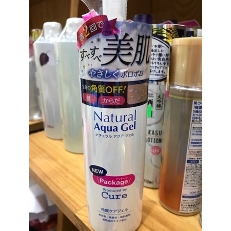 Gel tẩy tế bào da chết Cure Natural Aqua 250g Nhật Bản cho da mặt và toàn thân