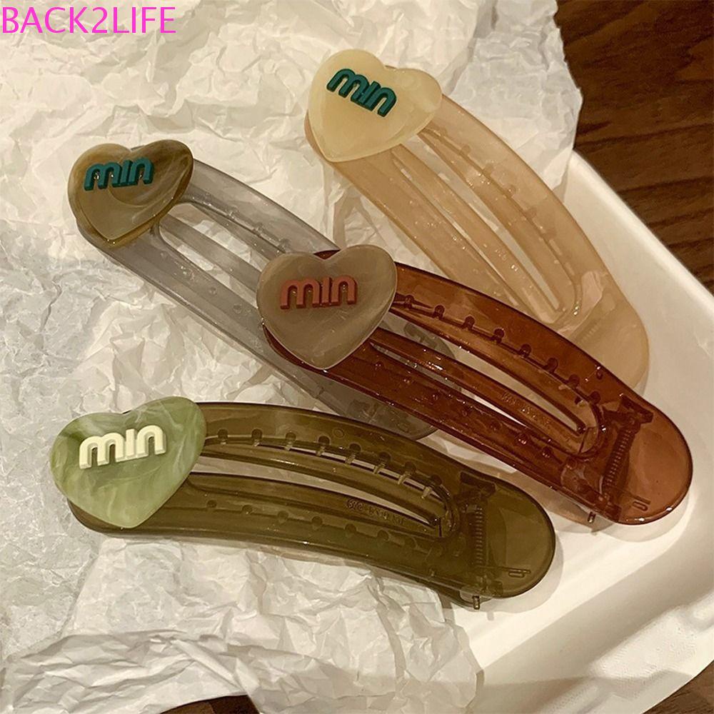Kẹp Tóc Hình Trái Tim Màu Kẹo Ngọt Phong Cách Hàn Quốc Thời Trang Mùa Hè Dành Cho Nữ Back2Lilife