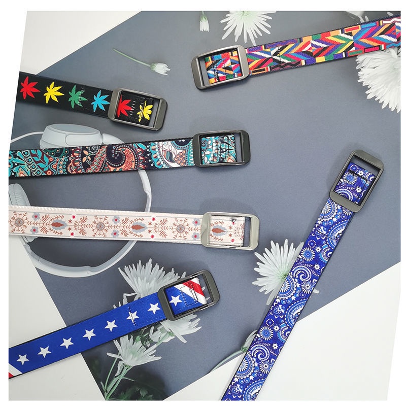 Thắt Lưng Vải canvas Hai Lớp Có Khóa Cài Trơn Màu Phong Cách hip hop Đường Phố Mới Cho Nam Và Nữ