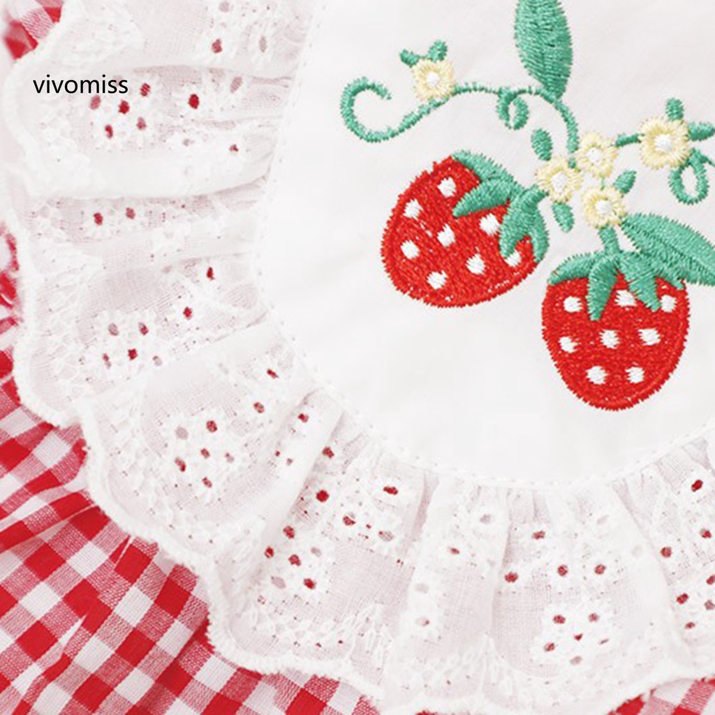 Set 2 Áo Chui Đầu Thoải Mái Họa Tiết Kẻ Sọc Caro Viền Bèo Cho Thú Cưng