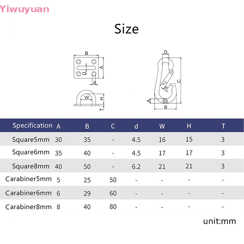 Set 2 Móc Treo Võng Hình Chữ U Bằng Thép Không Gỉ Gắn Trần Nhà Mới