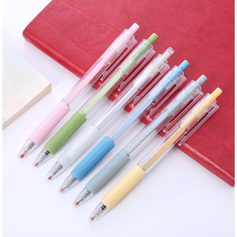 Bút Bi Bấm Mực Đen Ngòi 0.5mm Chất Lượng Cao