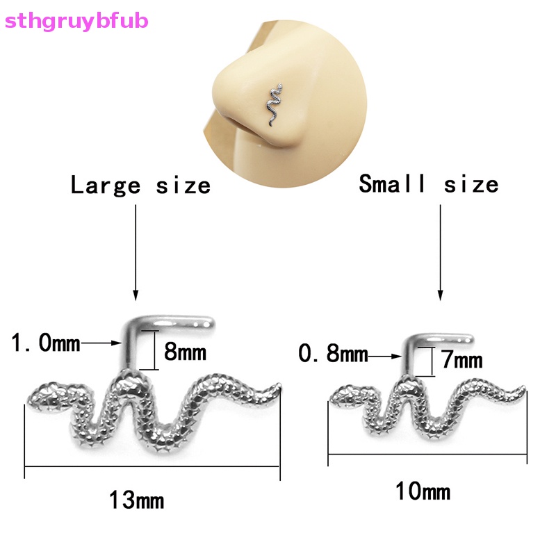 Khuyên Mũi Thép Phẫu Thuật Hình Rắn Chữ L