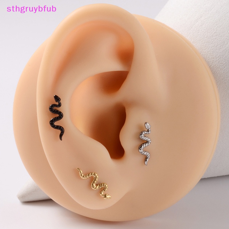 Khuyên Xỏ Sụn Tai / Môi / Cơ Thể Bằng Titan Hình Rắn Độc Đáo