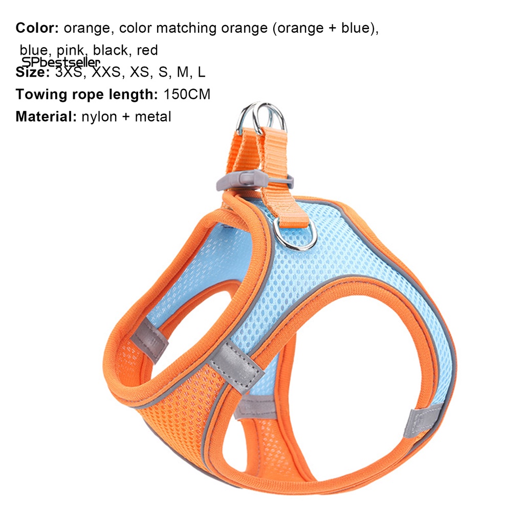 Dây Dắt Thú Cưng Đi Dạo Bằng Nilon Phản Quang Thoáng Khí Tiện Dụng