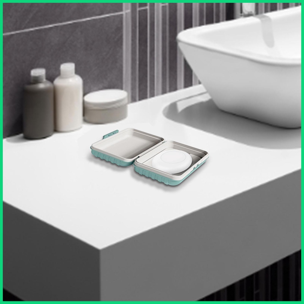 Giá Đỡ Xà Phòng Tự Dính Có Rãnh Thoát Nước Di Động Cho Nhà Ở