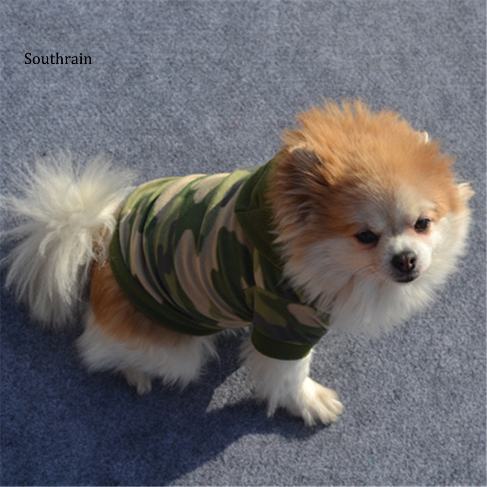 Áo Hoodie Họa Tiết Rằn Ri Giữ Ấm Cho Thú Cưng