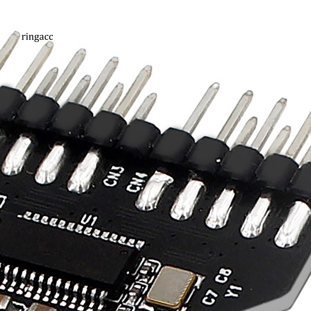 Đầu Nối Bo Mạch Chủ Cổng USB2.0 9Pin Sang 2 9Pin RGB Cho Đèn RGB Máy Tính