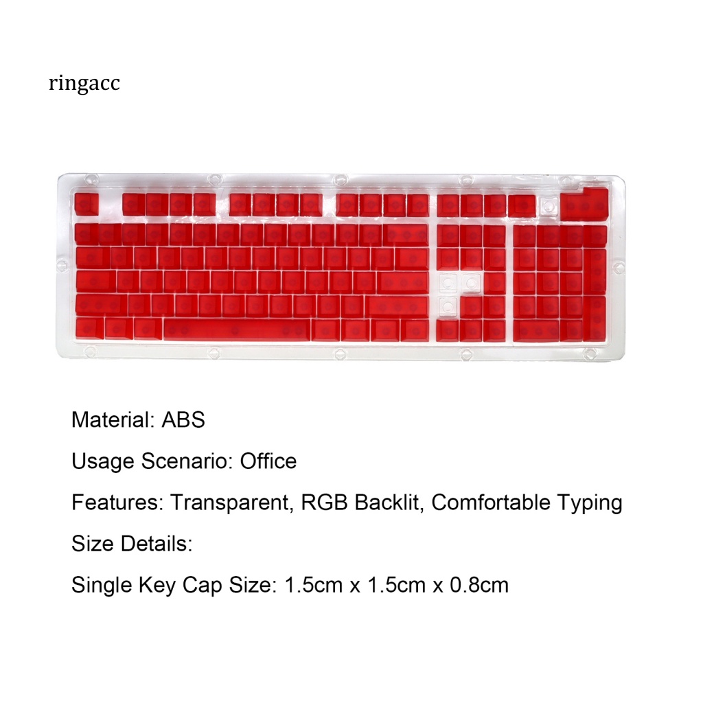 Bàn Phím RGA 104 Phím Chống Trượt Bằng ABS Trong Suốt Cho Văn Phòng