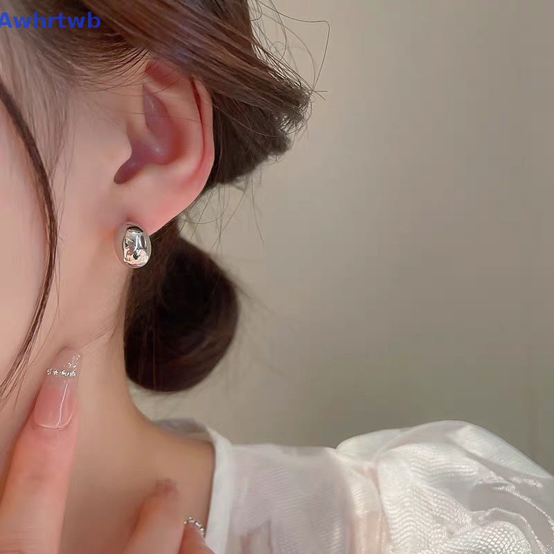 1 Cặp Bông Tai Hợp Kim Hình Hạt Đậu Màu Vàng Phong Cách Hàn Quốc Thời Trang Cho Nữ Mới