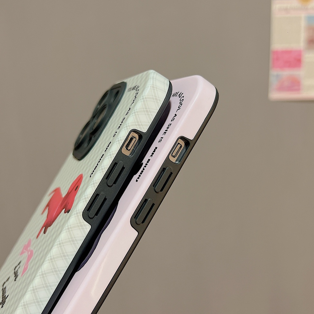 Ốp Điện Thoại Nhựa PC Cứng Viền Dẻo Chống Sốc In Hình Chó Mèo Đen Cho iPhone 11 13 12 14 Pro Max