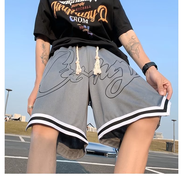 Quần ngắn ống rộng In Họa Tiết Thời Trang Mùa Hè Dành Cho Nam / Size M-5XL