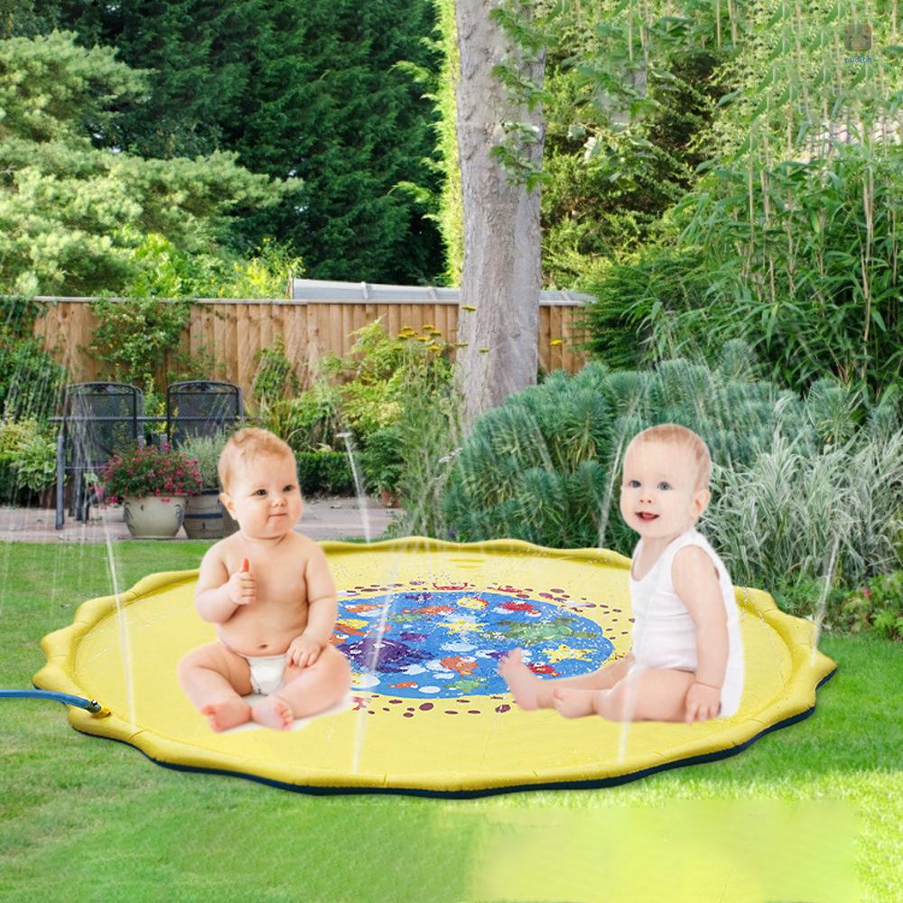 Thảm Bơm Hơi Phun Nước Bằng PVC Dành Cho Trẻ Em Chơi Ngoài Trời