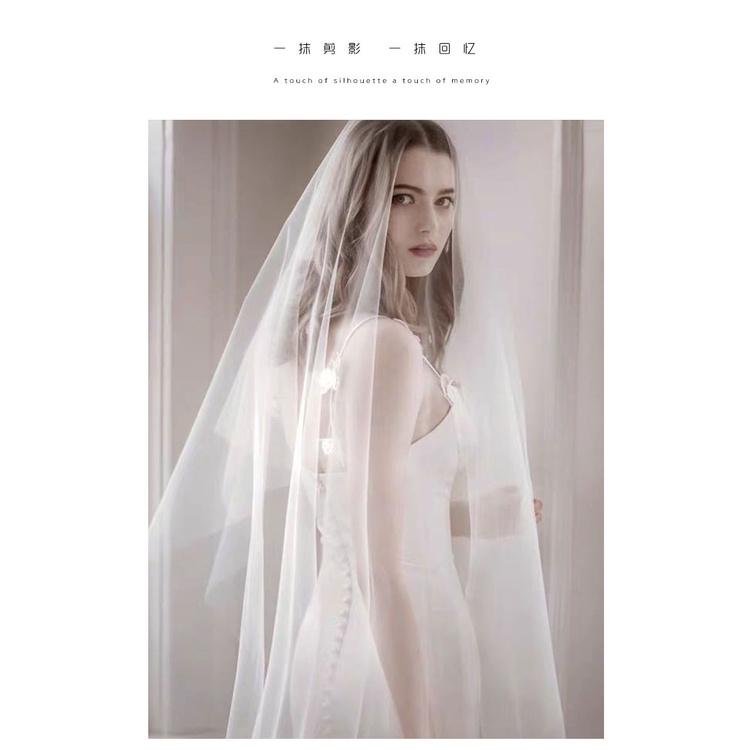 Mạng Che Mặt Cô Dâu Một Lớp Siêu Mềm Dài 3m 5m 10m