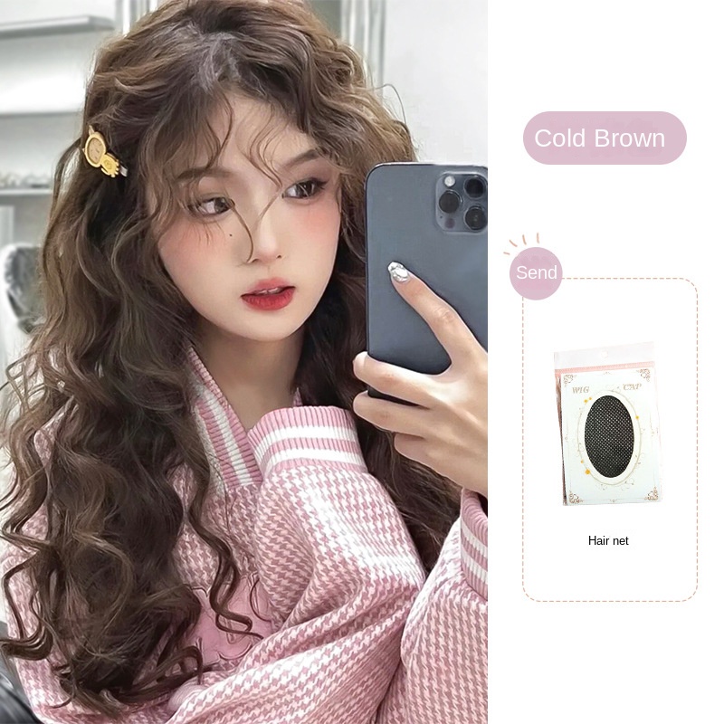 Bộ Tóc Giả Dài Xoăn Nhẹ Nhàng Bằng Len Phong Cách lolita Msl165 Dành Cho Nữ