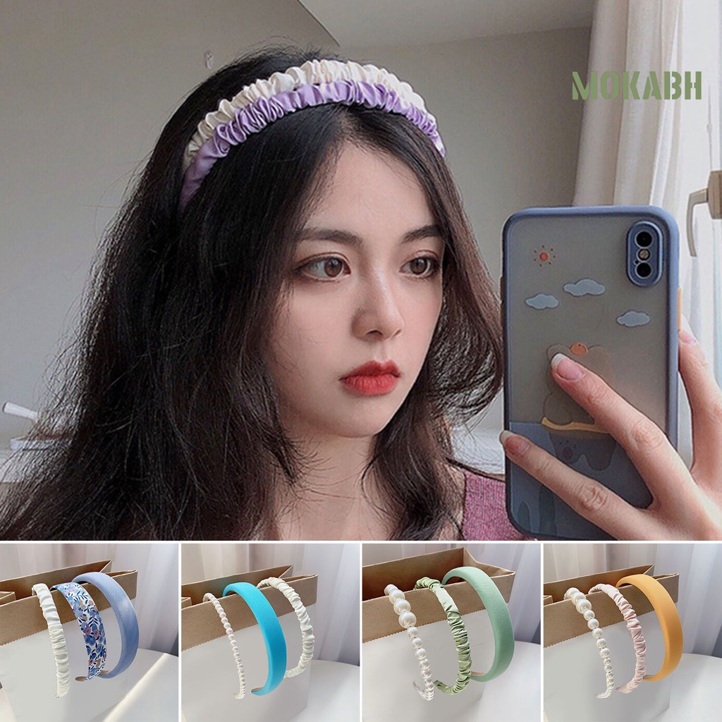 3 / 4 / 5 Cài Tóc Bằng Vải Có Đính Ngọc Trai Giả Kiểu Dáng Thanh Lịch Dành Cho Nữ