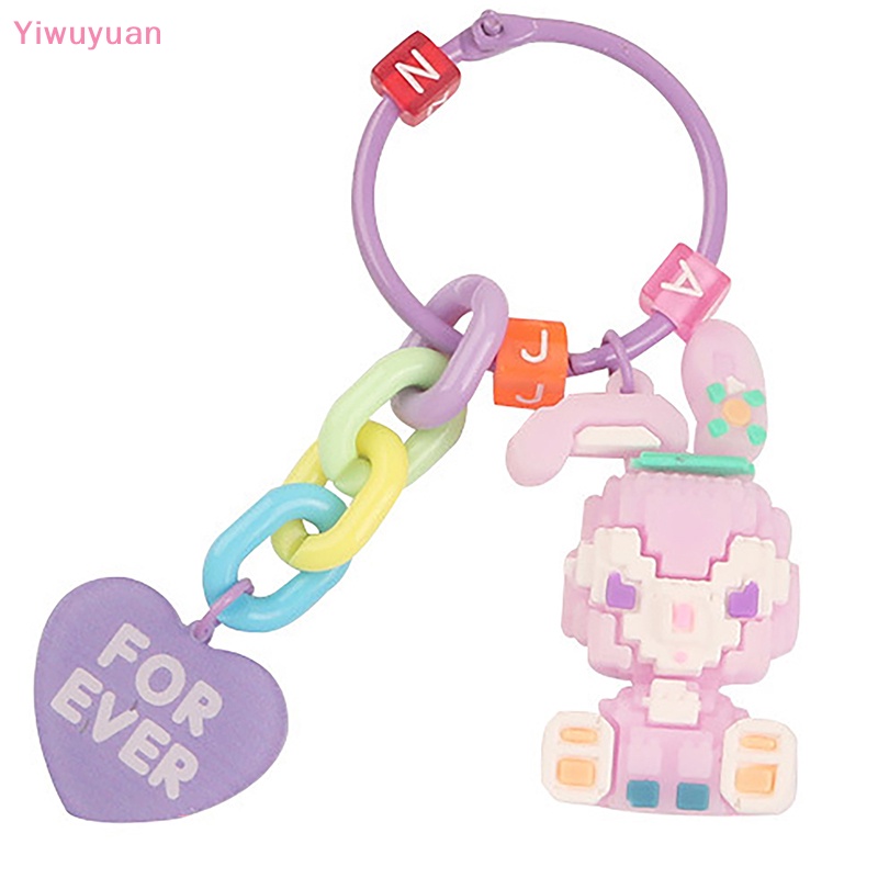 < Yiwuyuan > Móc Khóa Khối Lập Phương StellaLou Thỏ Vịt Daisy Hoạt Hình Trang Trí Ba Lô Ô Tô Ch