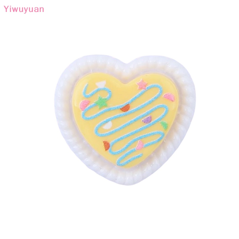 Bộ 10 Phụ Kiện Cài Tóc Hình Bánh Kem / Động Vật Hoạt Hình Bằng Nhựa Resin Lấp Lánh DIY Mới