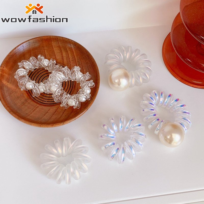 Dây cột tóc đính ngọc trai nhân tạo thời trang Hàn Quốc cho nữ