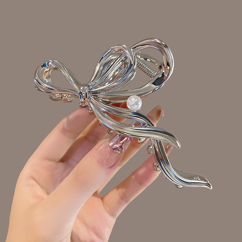 Kẹp TóC HìNh Nơ ĐíNh NgọC Trai Giả ThờI Trang Cho Nữ