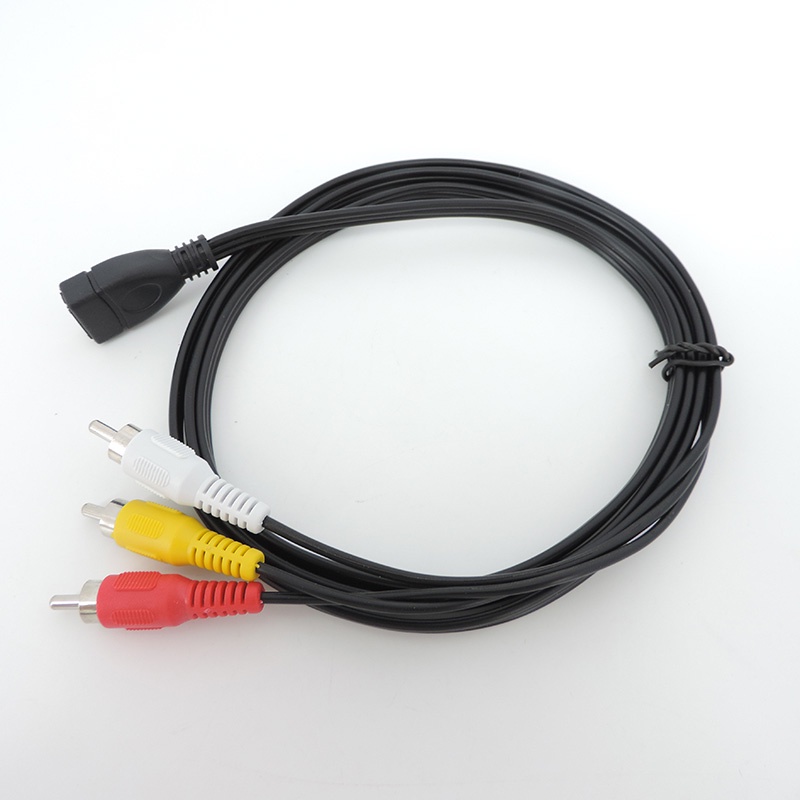 Dây Cáp Âm Thanh Chuyển Đổi 5ft 1.5m usb A Female Sang 3 RCA male Sang usb AV Video