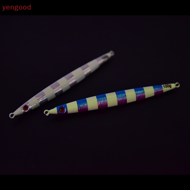 Mồi Câu Cá Giả Bằng Kim Loại Phát Sáng Trọng Lượng 100g