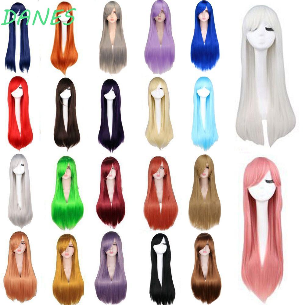 Tóc Giả Thẳng Dài Màu Trắng Bằng Sợi Tổng Hợp Dùng Hóa Trang Nhân Vật Anime Cho Nữ