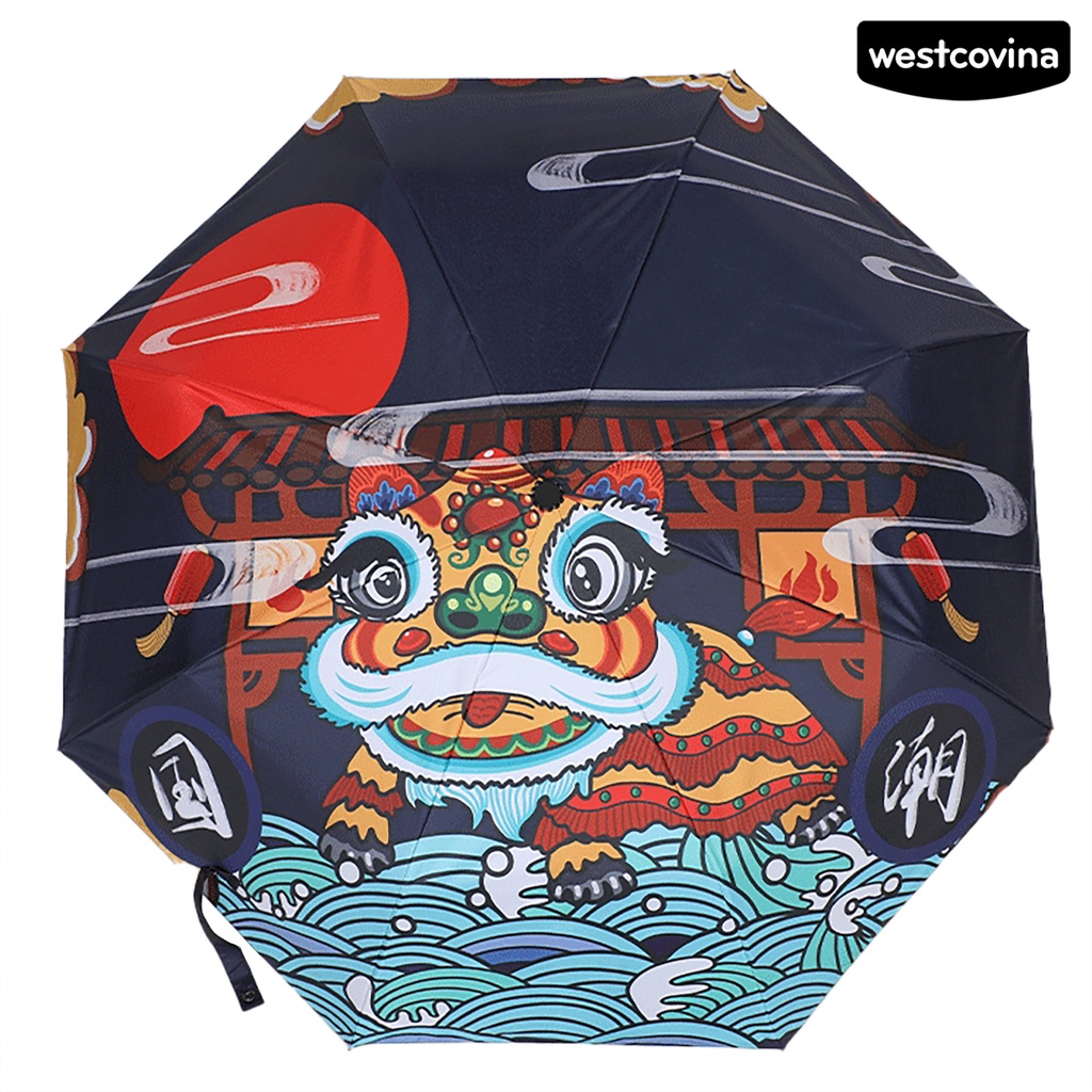 [COD]☁Dù Vải Gấp Tự Động Chống Rơi Phong Cách Trung Hoa