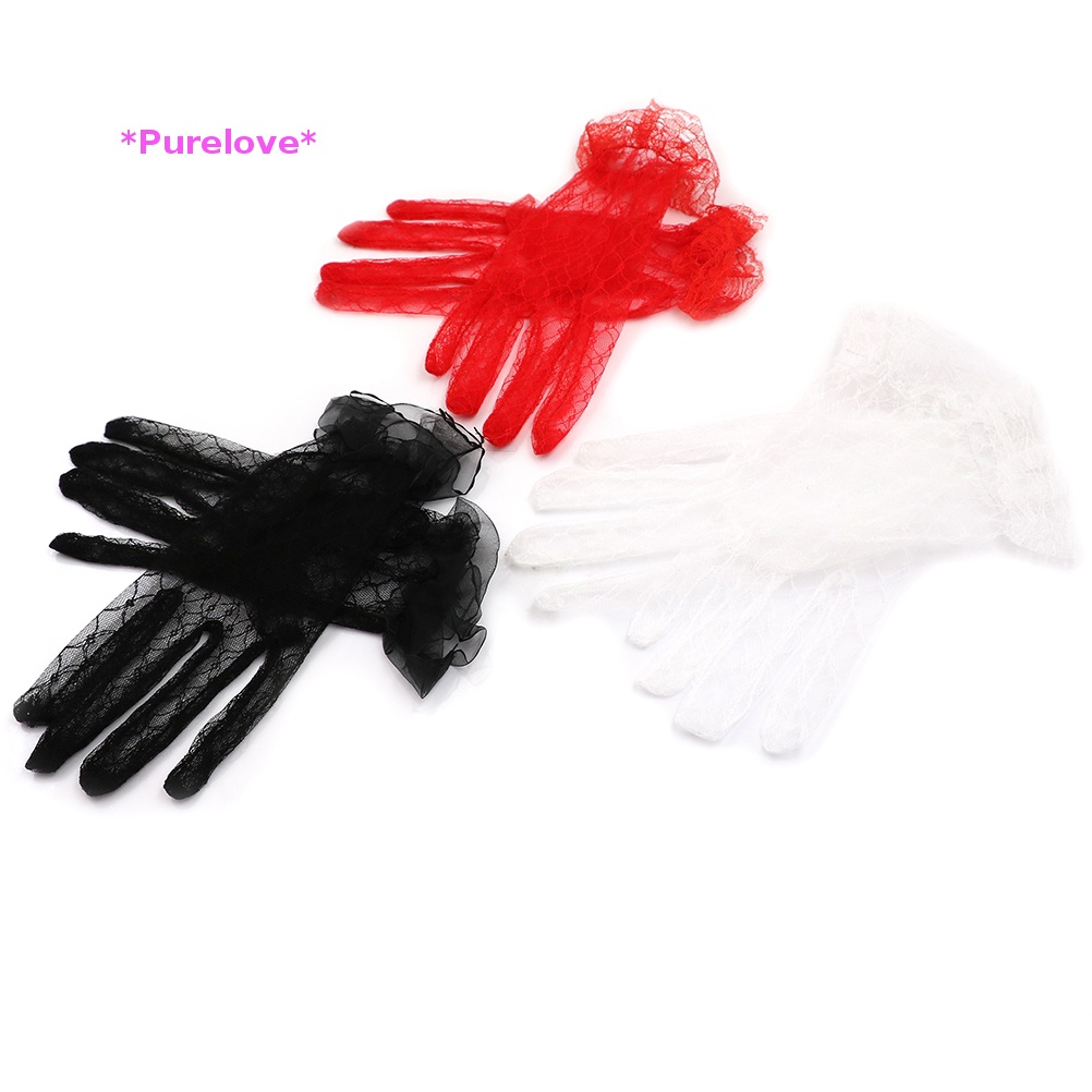 1 Đôi Găng Tay Ren Ngắn Gợi Cảm Dành Cho Cô Dâu Mới