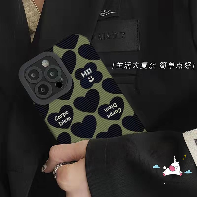 Ốp Điện Thoại Da Silicon Mềm Chống Sốc Hình Trái Tim iPhone 11 Pro Max 7Plus 8Plus XR X XS Max 14 12 13 11 Pro Max 7 8 Plus